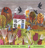 Herbst Kinder lassen Drachen steigen - 1 Paket mit 20 Servietten